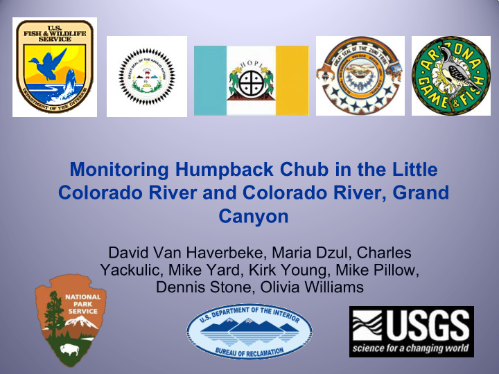 monitoring humpback chub in the little colorado river and