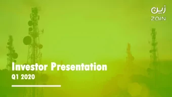 In  Investor Pres  estor Presentation  entation  Q1  Q1 202  2020  1  Discla  sclaimer  imer