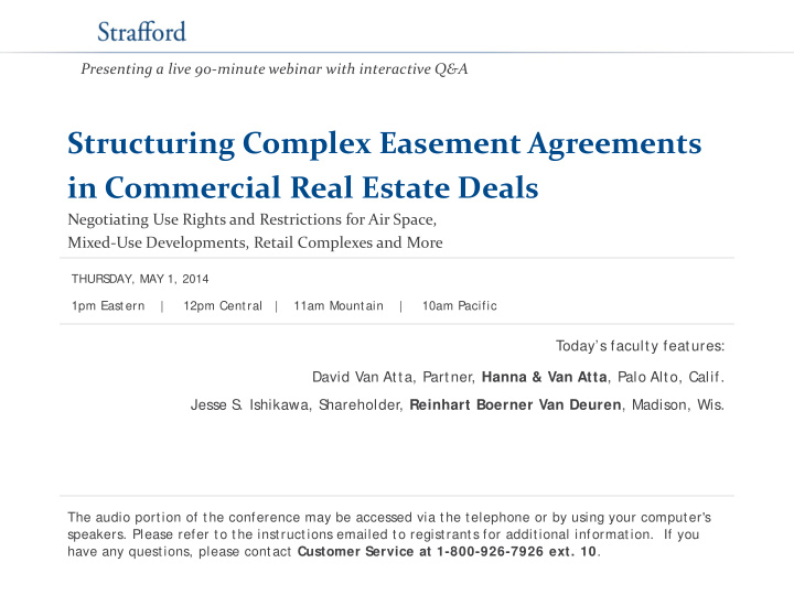 structuring complex easement agreements in commercial