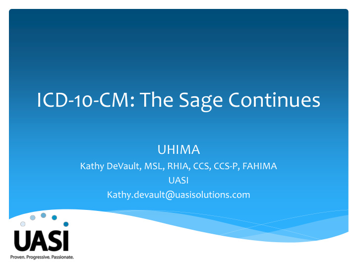 icd 10 cm the sage continues