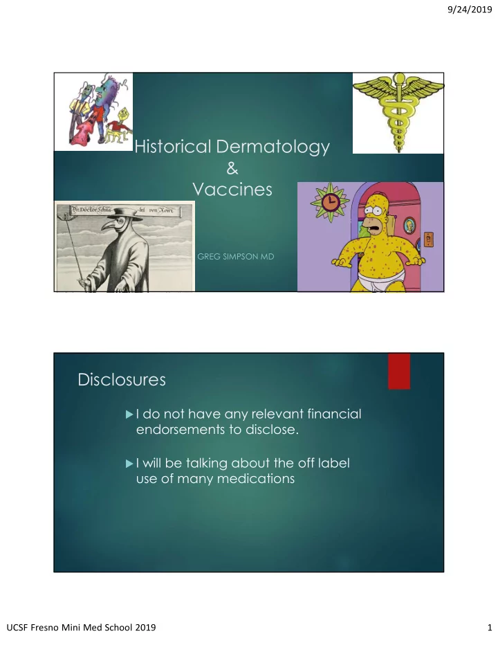 historical dermatology amp vaccines