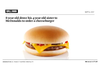 8-year old drove his 4-year old sister to  McDonalds to order a cheeseburger GENERATION Z | MAKE