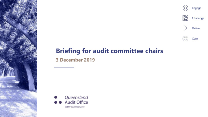 briefing for audit committee chairs