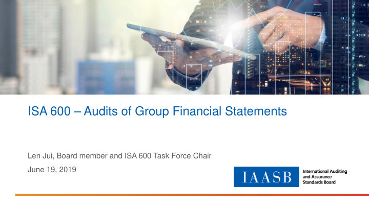 isa 600 audits of group financial statements