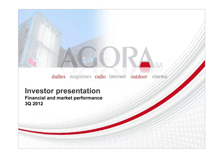 investor presentation