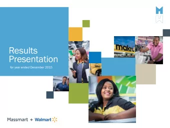 Results  Presentation  for year ended December 2015  The Environment  2016/17 likely to be much