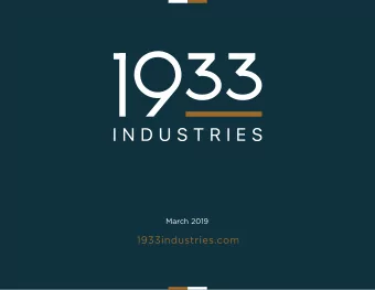 March 2019  DISCLAIMER STATEMENTS  This presentation relates to an entity that is directly involved