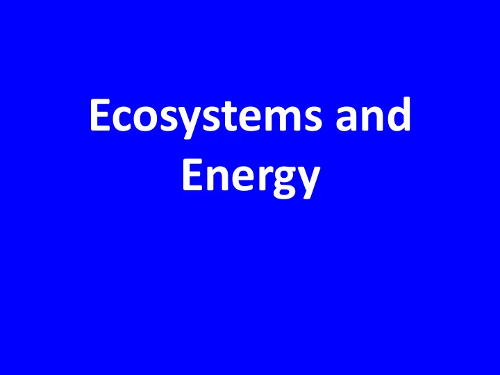 energy