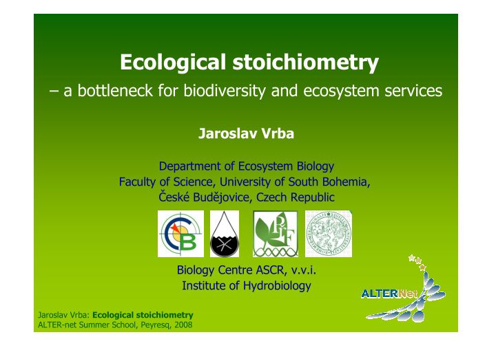 ecological stoichiometry