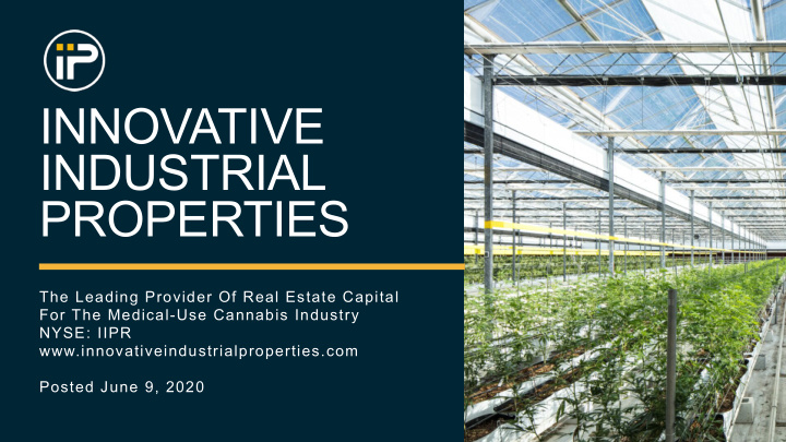 innovative industrial properties