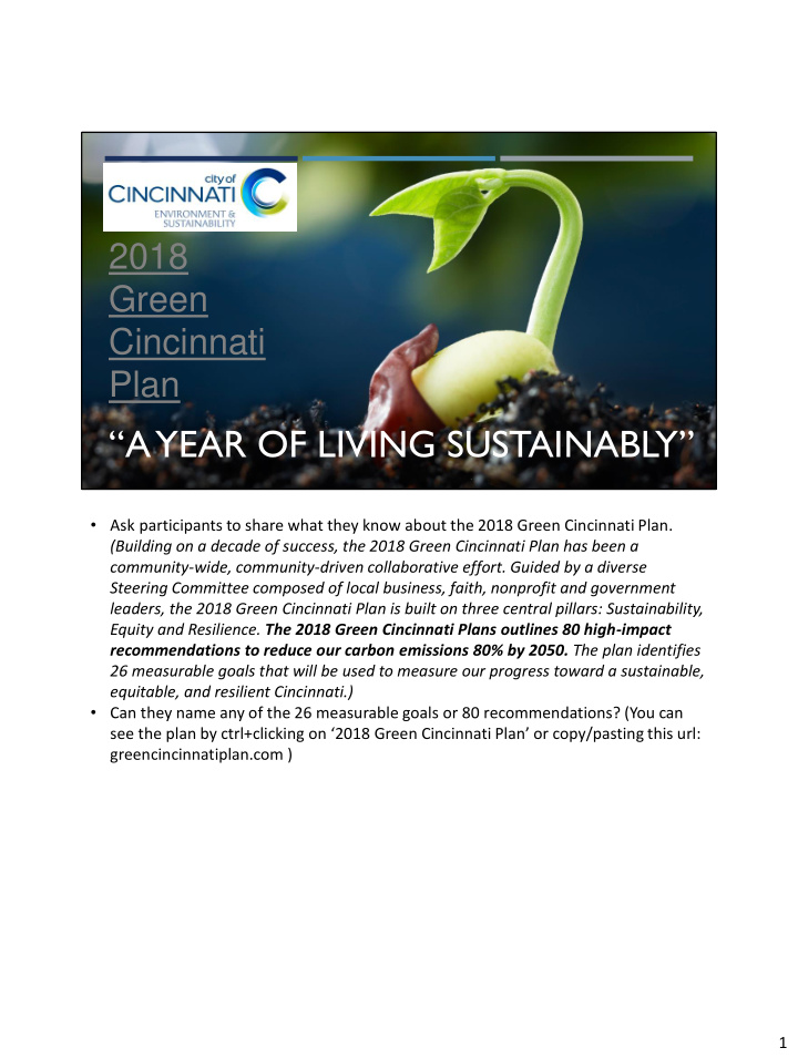 a year of living sustainably