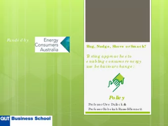 Who we  are  Professor Uwe Dullec k  Professor Rebeka h Russell-Bennett  So c ia l Ma rke ting  a