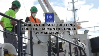 DISCLAIMER  This presentation contains not only a review of operations, but also some forward