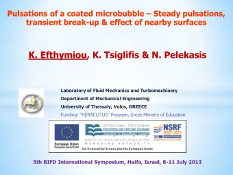 K. Efthymiou, K. Tsiglifis &amp; N. Pelekasis  Laboratory of Fluid Mechanics and Turbomachinery