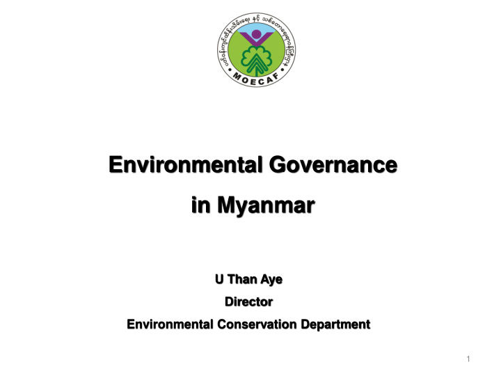 environmental governance in myanmar