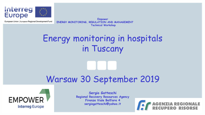 energy monitoring in hospitals