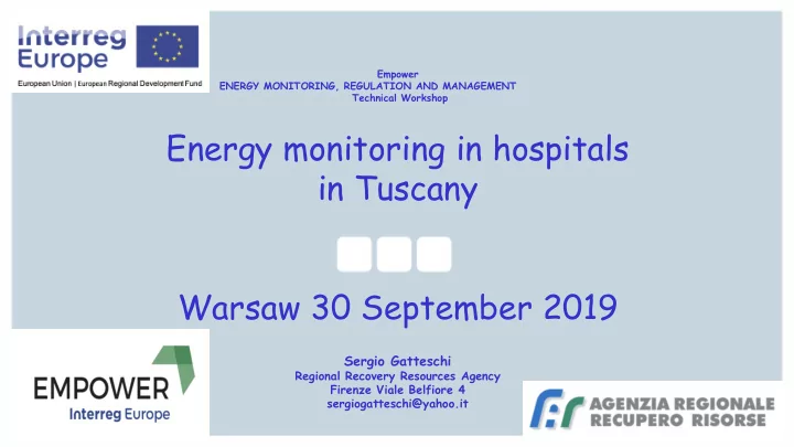 energy monitoring in hospitals