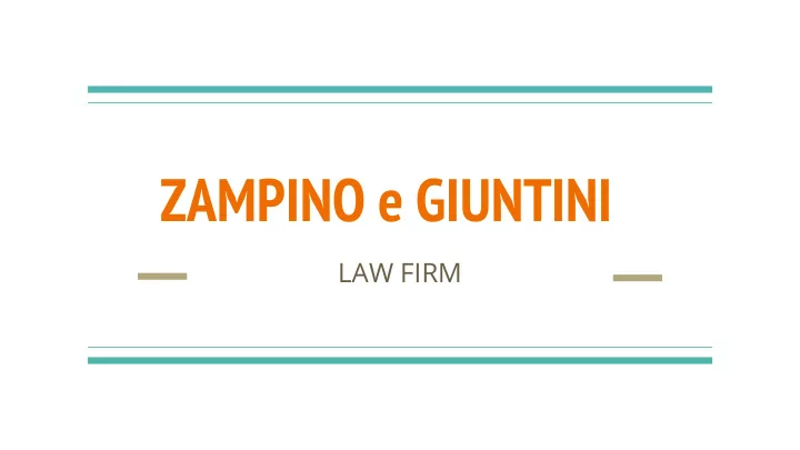 zampino e giuntini