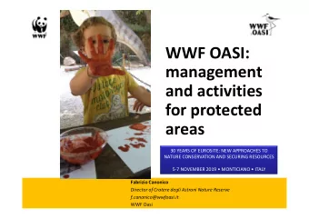 WWF OASI  aagee  ad aciiie  f eced  aea