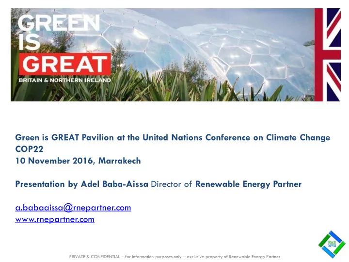 green is great pavilion at the united nations conference