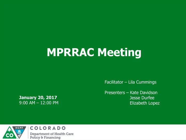 mprrac meeting
