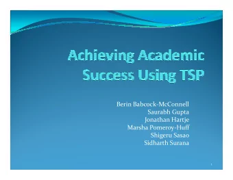 Berin Babcock-McConnell  Saurabh Gupta  Jonathan Hartje  Marsha Pomeroy-Huff  Shigeru Sasao