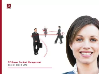 EPiServer Content Management  best-of-breed CMS  01  About ARES ARES has been providing our clients