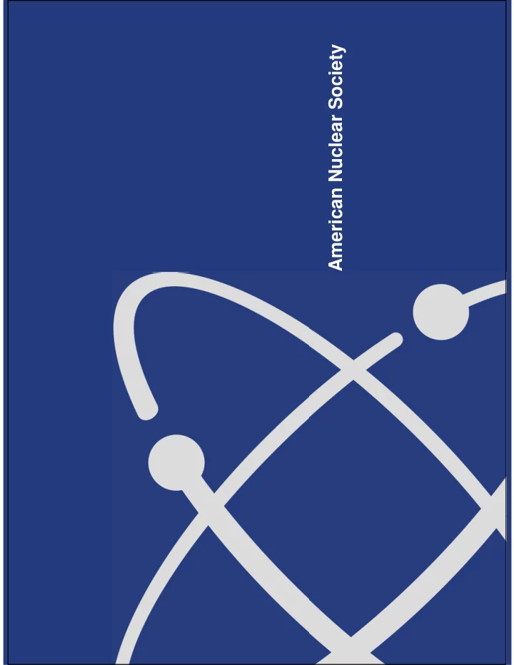 american nuclear society american nuclear society