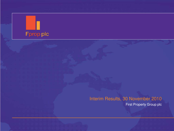 interim results 30 november 2010