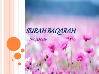 SURAH BAQARAH  NQDG10 O F S URAH B AQARAH I NTRODUCTION BY PICTURE R UKU KU #1  #1  Ayat  Dos
