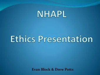 Evan Block &amp; Drew Potts  AAPL Code of Ethics  Section 1  It shall be the duty of the Land