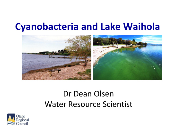 cyanobacteria and lake waihola