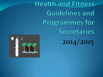 2014/2015  Calendar for Health and fitness  events  December  Dec Jan  Feb  March April  May  June