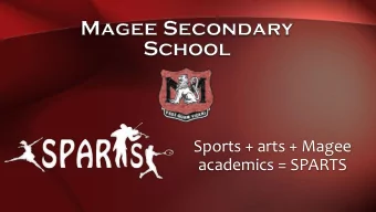 Sports + arts + Magee  academics = SPARTS  a program that supports exceptional STUDENT-