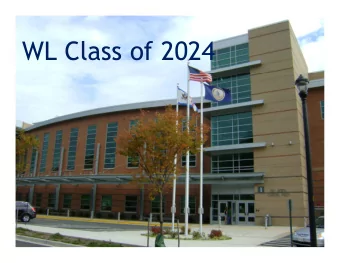 WL Class of 2024  Course Request  Forms (CRFs)  Teacher recommendations  Performance not