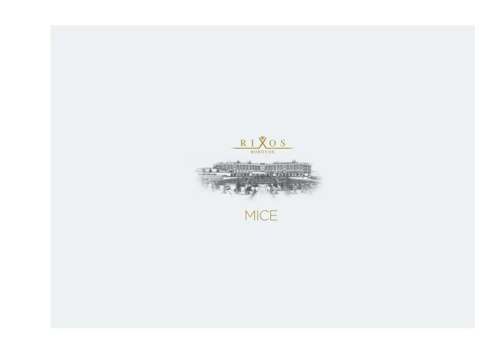 mice rixos borovoe hotel