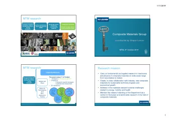 MTM research  Structural Composites  Sustainable Metals  TC Materials Technology  and Alloys,