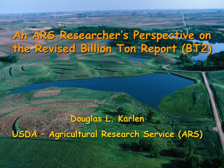 an ars researcher s perspective on the revised billion