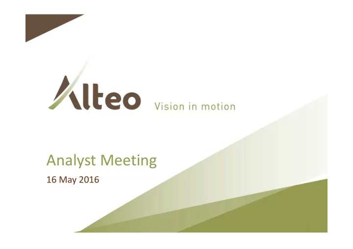 analyst meeting