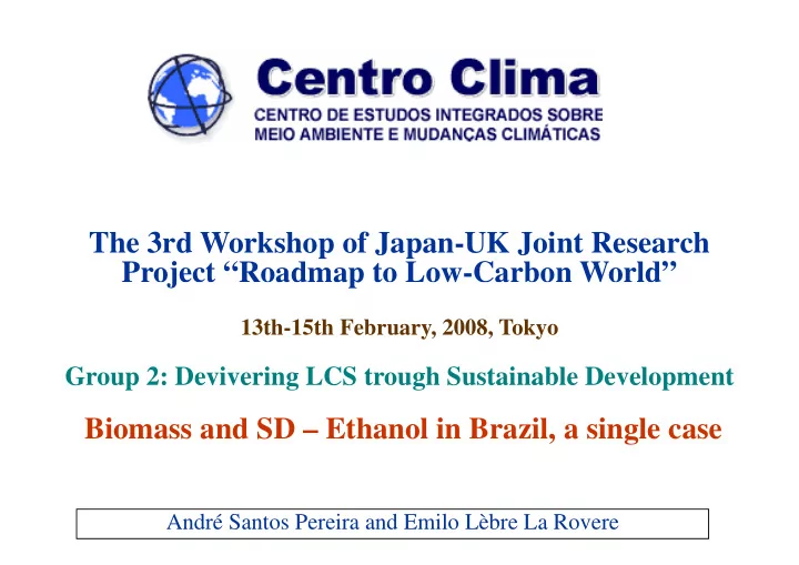 the 3rd workshop of japan uk joint research project