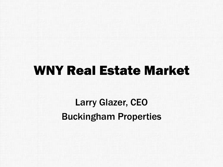 wny real estate market