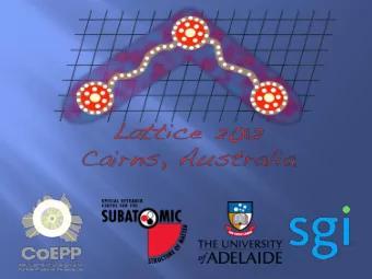 30 th International Symposium  on Lattice Field Theory  Sunday 24  Friday 29 June  2012