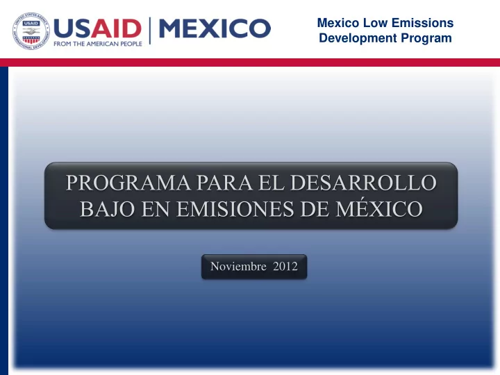 mexico low emissions development program memorando de