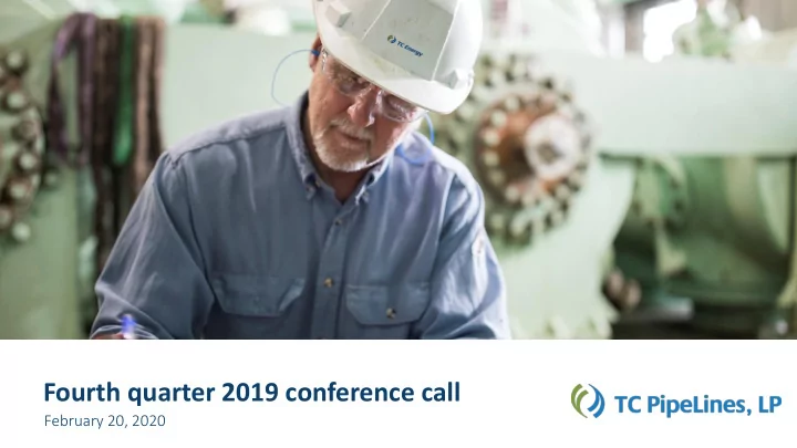 fourth quarter 2019 conference call