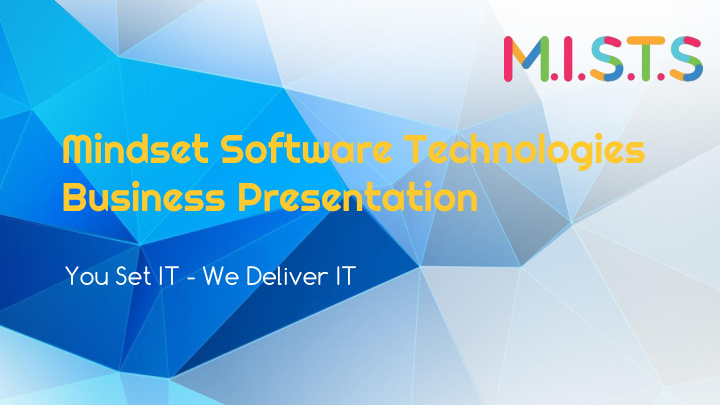 mindset software technologies business presentation