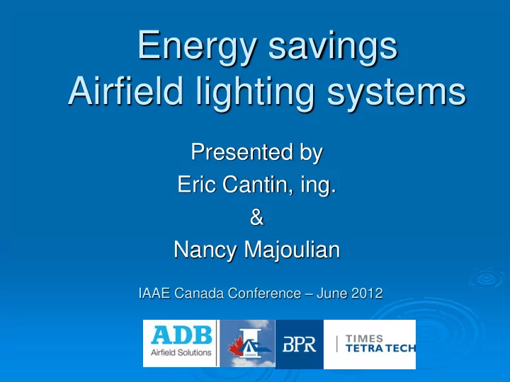 energy savings