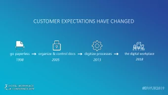 CUSTOMER EXPECTATIONS HAVE CHANGED  go paperless  organize &amp; control docs  digitize processes