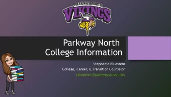 Parkway North  College Information  Stephanie Bluestein  College, Career, &amp; Transition