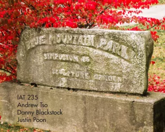 IAT 235  Andrew Tso  Danny Blackstock  Justin Poon  Context  Located in western Coquitlam,  Blue