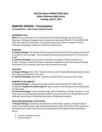 GRAPHIC DESIGN  Presentation Co-Coordinators  Sheri Snook and Becky Haslett  SECONDARY LEVEL